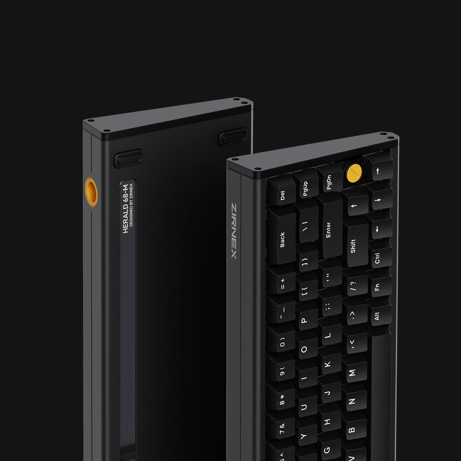 ZIRNEX Herald68-M 풀 알루미늄 마그네틱 축 e스포츠 게이밍 키보드 68키 웹 드라이버 지원 저지연