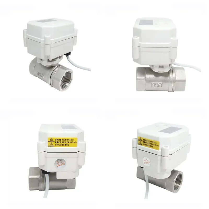 DN15 1/2 Inch 2 Way Full Port 24VDC NPT Thread 304 Stainless Steel Water Automatic Electric Spring Return Valve