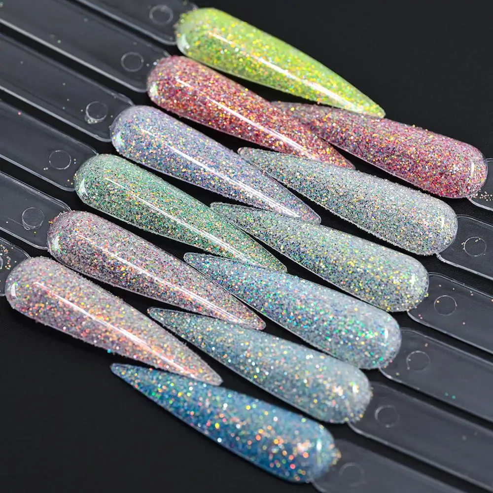 10 gr/beutel Glänzende Feine Glitter Nagel Pulver Maniküre Sparkly Chrom Pigment Staub Candy Coat Effekt Gel Polnisch Nail art Dekorationen