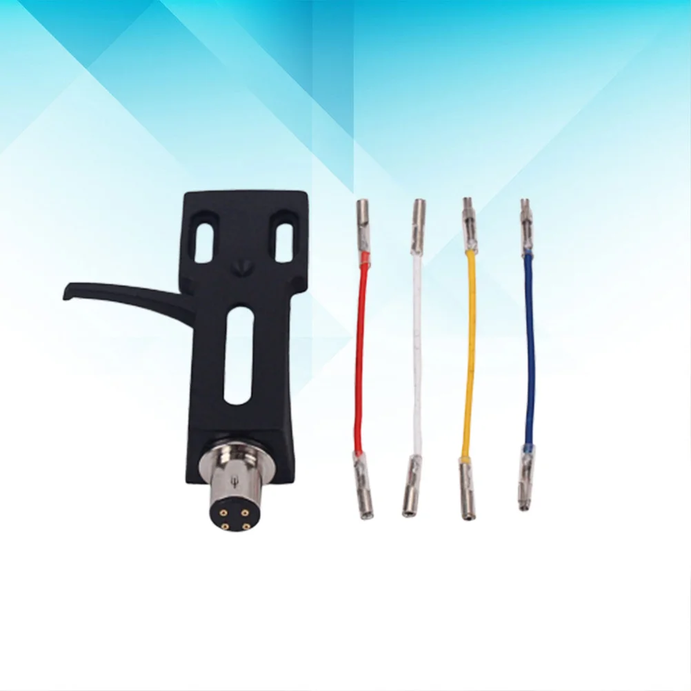 

Universal Turntable Headshell Mount Black For Phono Replacement Stylus Lead Wire Dj Cartridge Adapter Phonograph Head