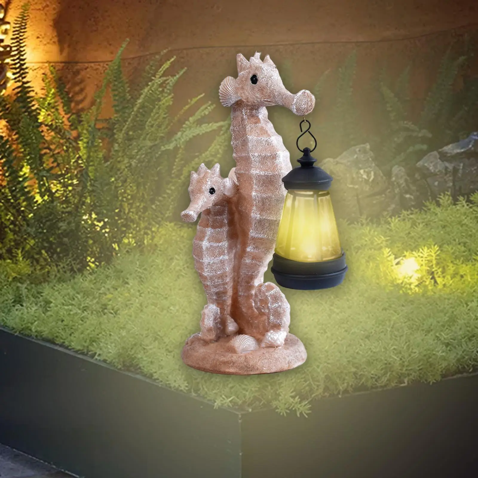 

Solar Powered Light Ornament Resin Figurine Lovely Collection Decor Lightweight