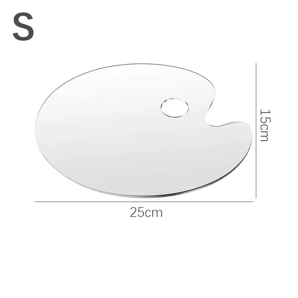 

Durable Acrylic Clear Paint Tray Transparent Drawing Supplies Paint Palettes Gouache Oval Pigment Pallet