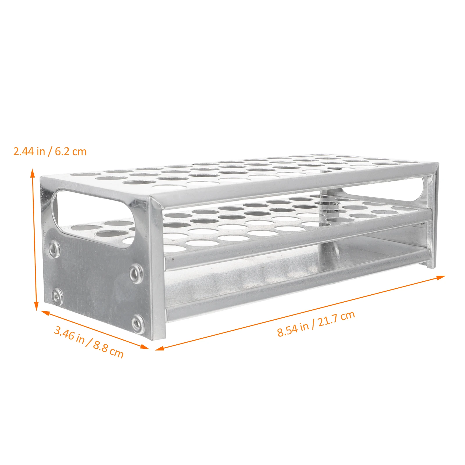 1pc Laboratory Transparent Transparent Test Tube Rack Rack Stand Stand Aluminum Rack User-friendly For Easy Organization