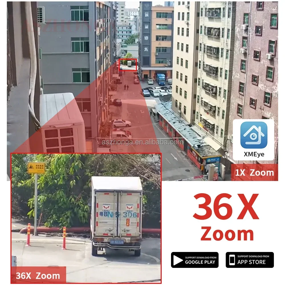 Telecamera IP da 5MP Telecamera di rete IP di sicurezza 4G Zoom 36X 1080P HD PTZ Telecamera di sorveglianza domestica esterna CCTV Visione notturna a colori