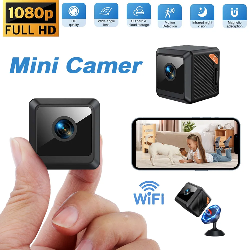 

W02 HD1080P Mini Camera Strong Magnetic Wireless WiFi Camera Baby Monitor Pet Detection Home Safety Security Night Vision Camera