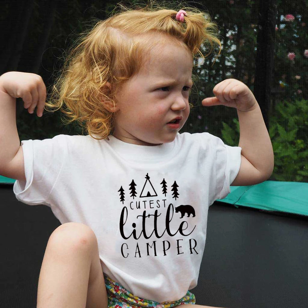 Cute Little Camper Shirt Camping Kids T Shirt for Camp Lover Gift Litte Camper TShirt Adorable Kids graphic Tees summer tops