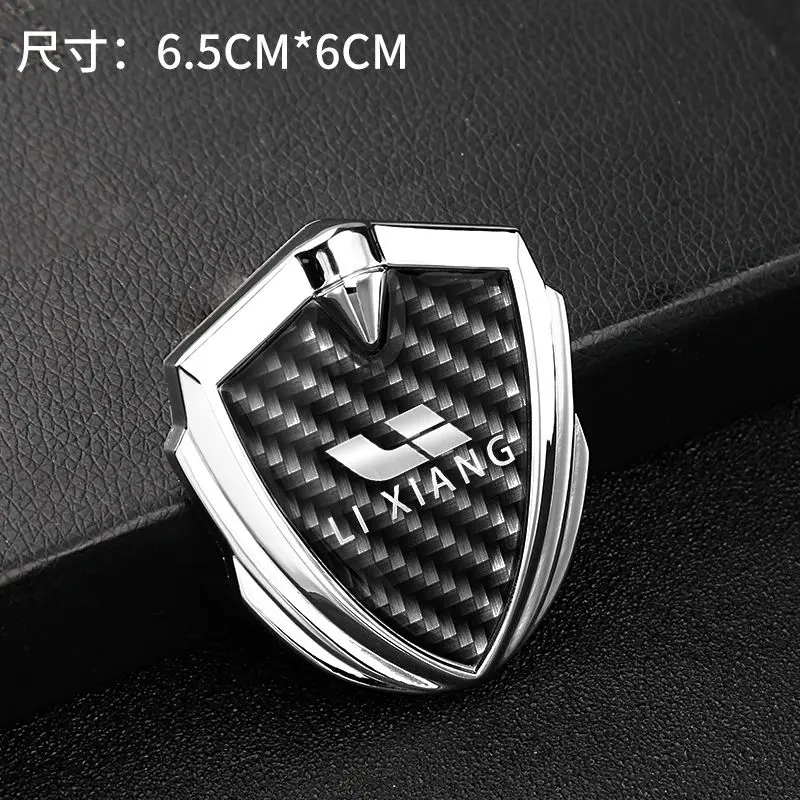 Car Logo Car Body Tank Logo Sticker Cover trim Alloy Silver Champagne golden Black For LIXIANG L7 L8 L9 ONE Accessories