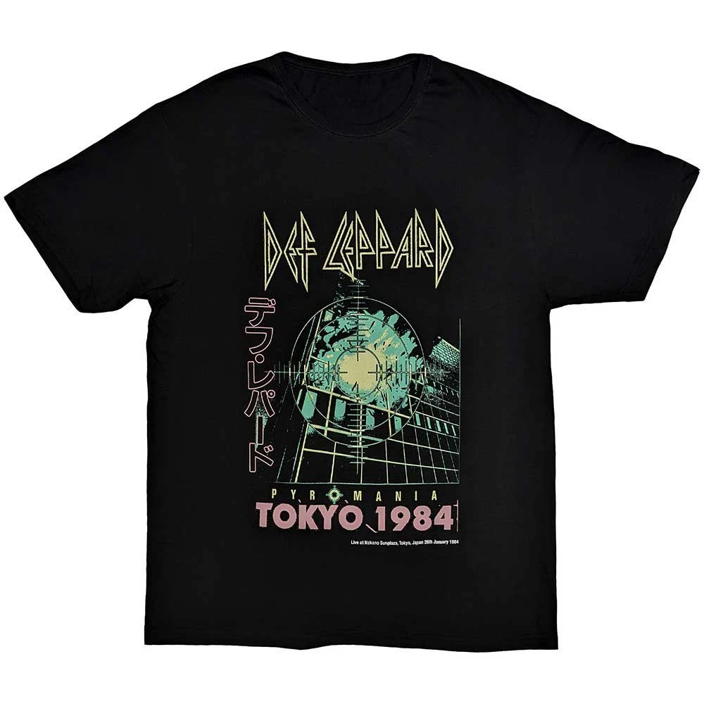 Foto de la gira de la banda en 2019. Camiseta de algodón con diseño gráfico de Def Leppard, para hombre y mujer, ideal para el verano y para llevar en la calle.