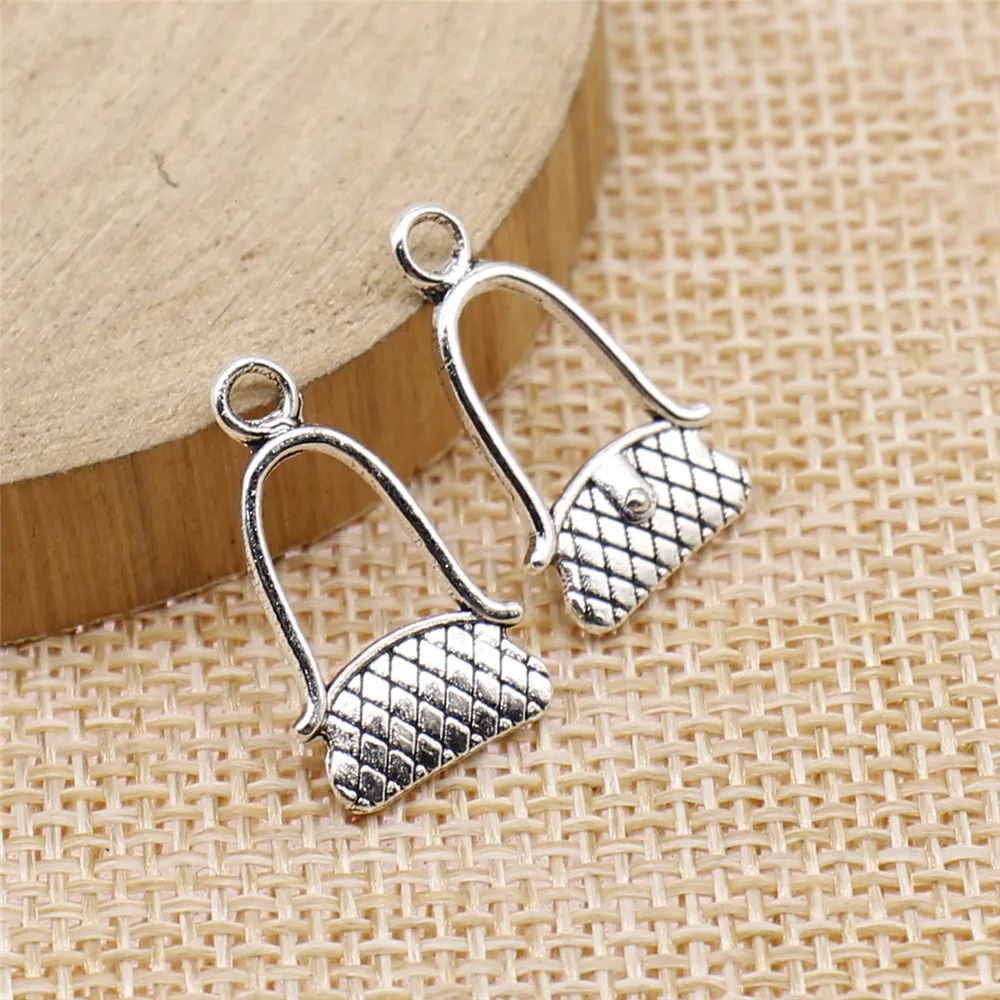 20Pcs/Lot 12*20mm Antique Silver Color Case Grain Bag Charms Pendant For Jewelry Making DIY Jewelry Findings