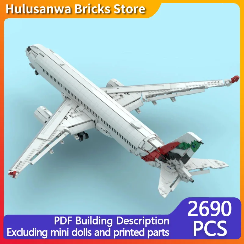 

A350-900 Civil Airliner Model MOC Building Bricks War Equipment Modular Technology Assemble Children Toys Suit Gifts Holiday