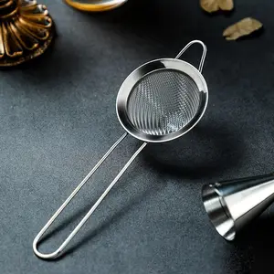 Bộ lọc lưới mỏng dài, bộ lọc trà bằng thép không gỉ, colander cocktail, 1pc 12 Rây bán hàng chính cho nước trái cây - №10