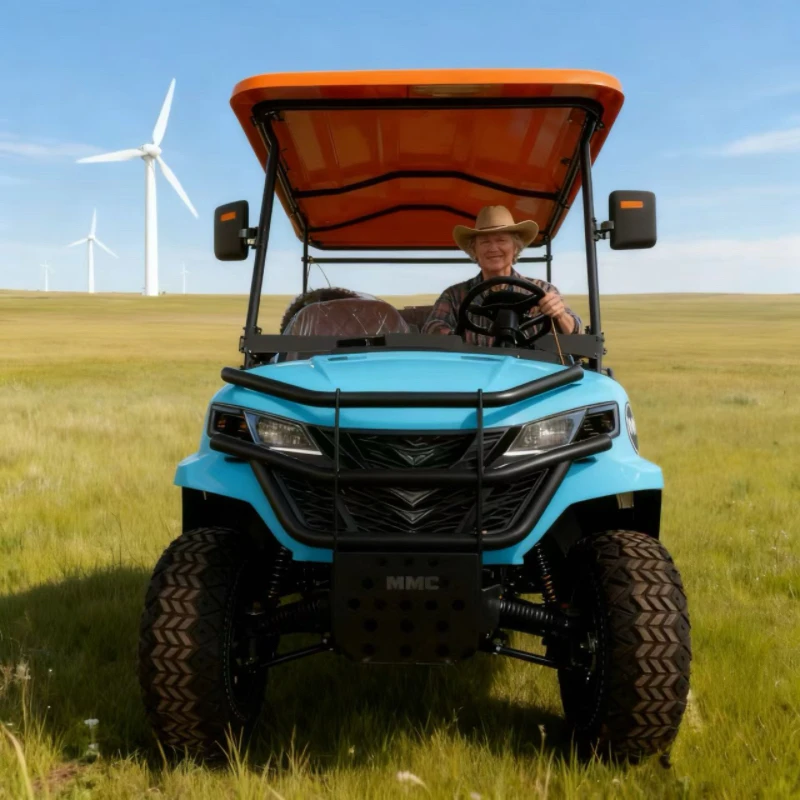 عربة جولف بمقعد 4WD 6/8 بقدرة مخصصة بشكل احترافي، عربة جولف كهربائية قوية ومضادة للانزلاق على الطرق الوعرة #1