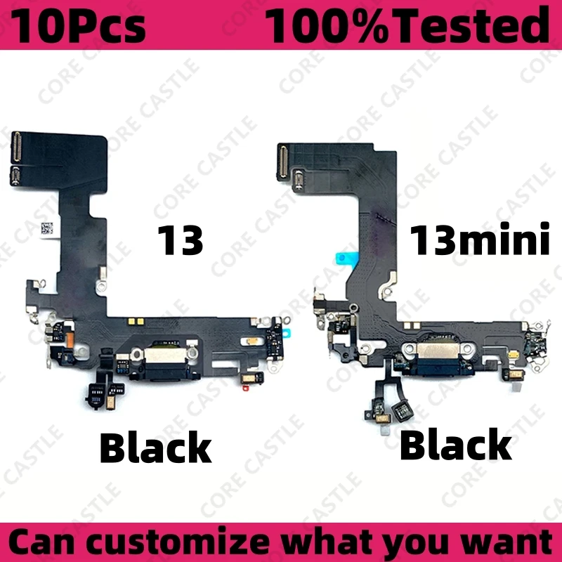 

10Pcs Charging Flex Cable For iPhone 13 13 Mini USB Port Charger Dock Connector Mic Socket Headphone Plug small board With ic