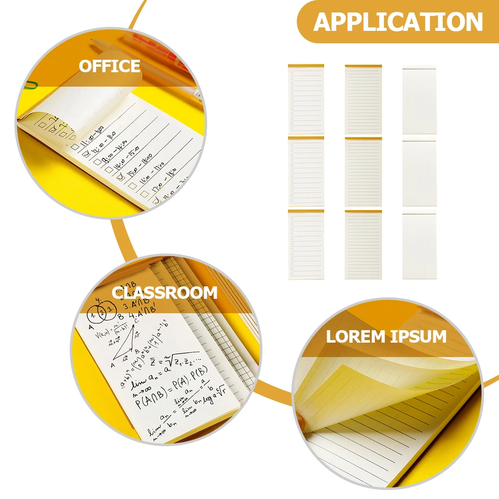 

9 Pcs Notebook Notepad Notepads Blank Mini Writing Paper Business Task for Work Tear off Planner Small Easy Tearing Planners