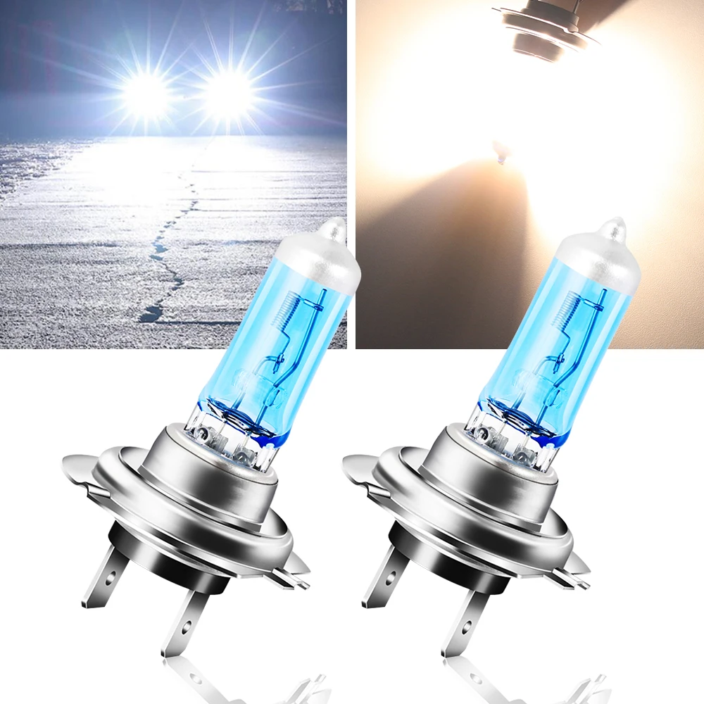 2pcs H7 100W Car Super Bright White Fog Lights Halogen Bulb for Peugeot 206 307 308 3008 207 208 407 508 2008 5008 107 106 205