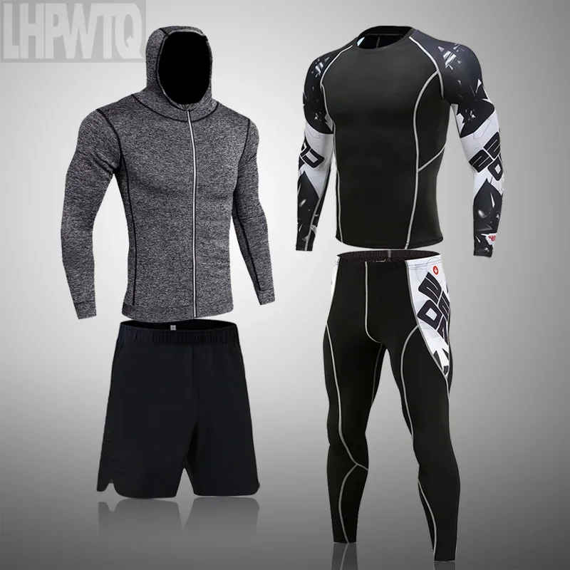 

Winter Sport Thermal Underwear Long-Sleeved Compression Jacket Suit Quick-Drying Fitness Sports Shirt Warm Basic Layer Leggings