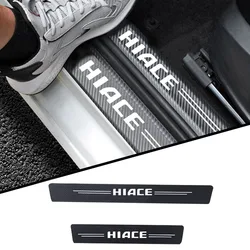 4pcs car Sticker door carbon leather Fiber Sill Plate For Toyota hiace styling accessories