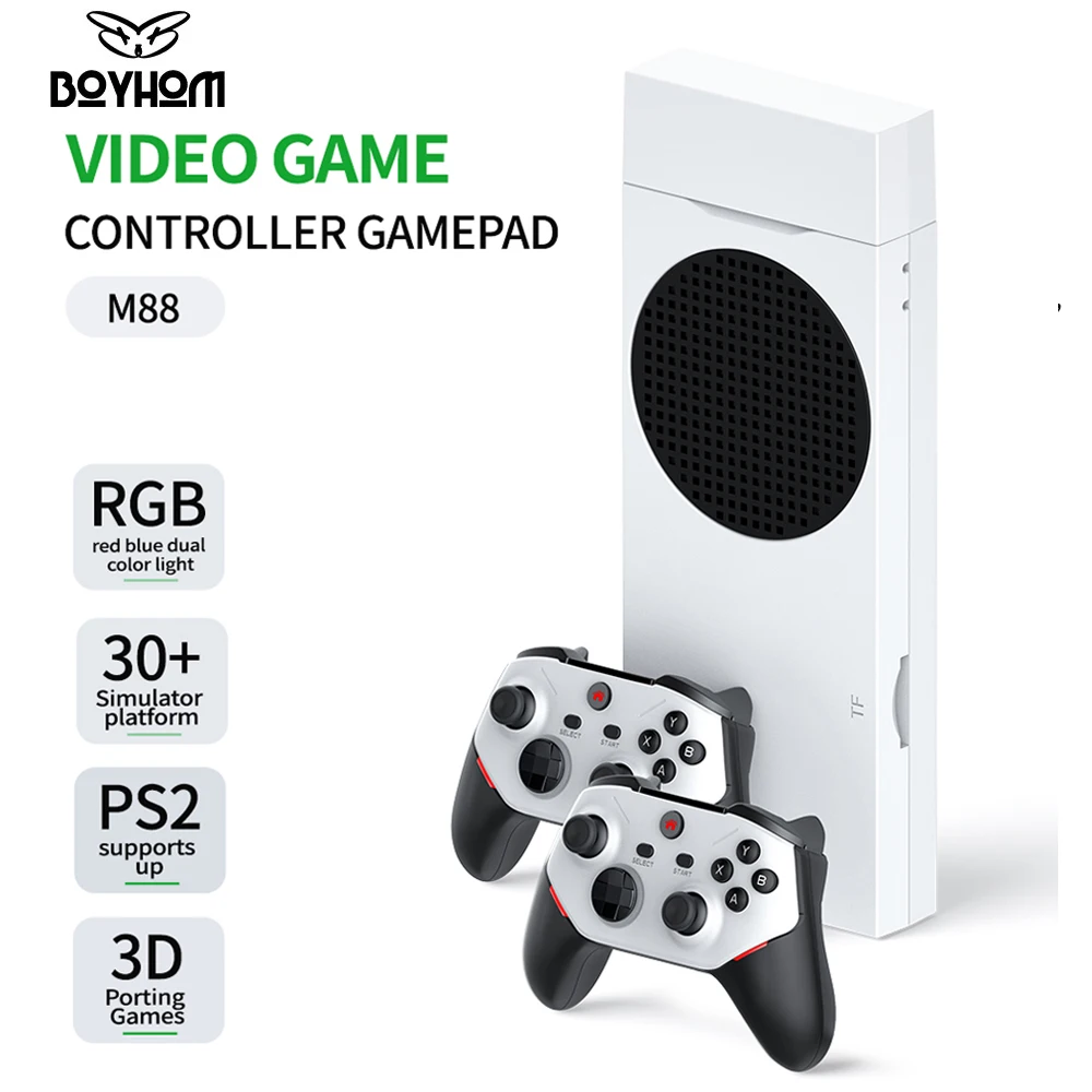 

BOYHOM M88 Retro Video Game Console Composed of 2 x Cortex A75+6x Cortex A55 20000+ Games Plug and Play for PS2/PS1/SS/DC/N64