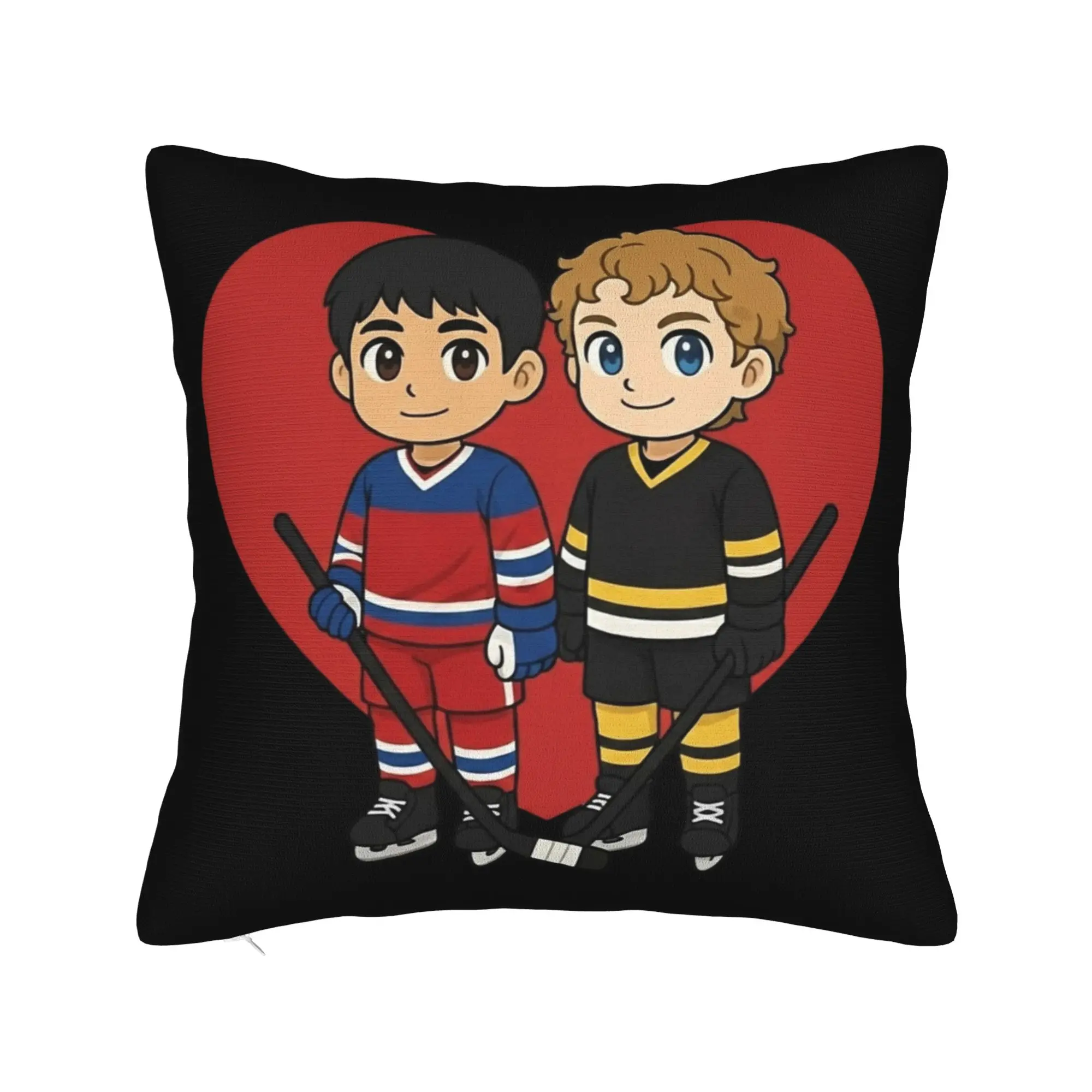 Shane Hollander & Ilya Rozanov Anime Heated Rivalry Pillowcase Cushion Cover Decorations  Throw Pillow Case Cover Home Square