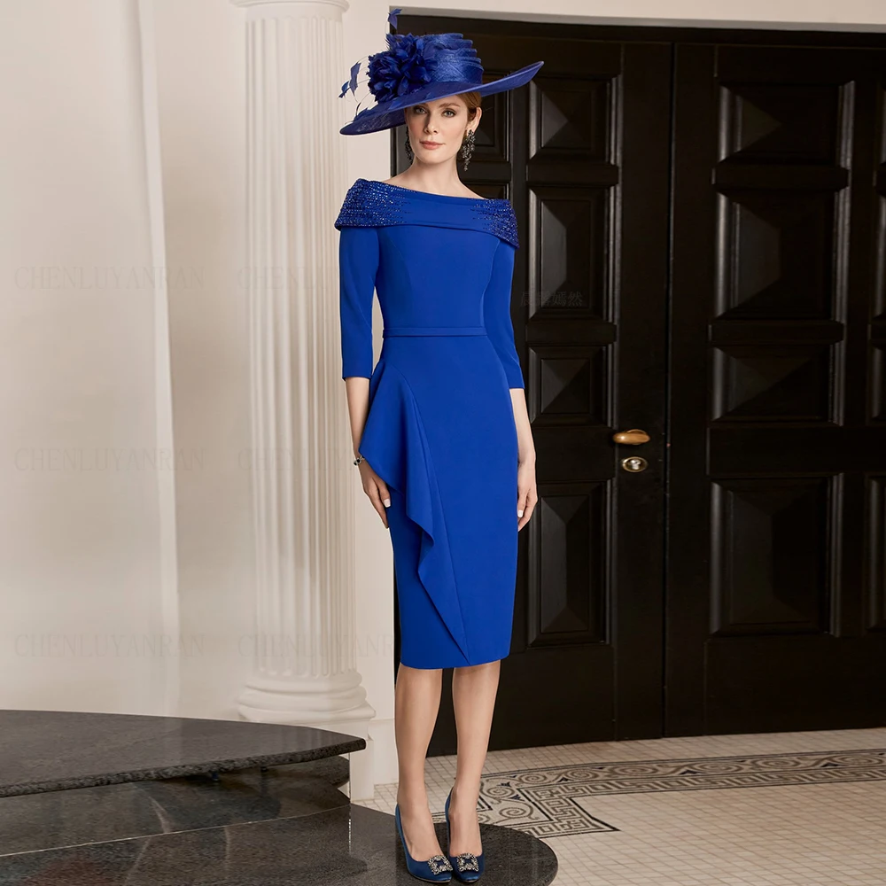 

Royal Blue Mother Of The Bride Dresses For Weddings Beads Elegant Wedding Party Dress Mermaid Wedding Guest Dresses For Women