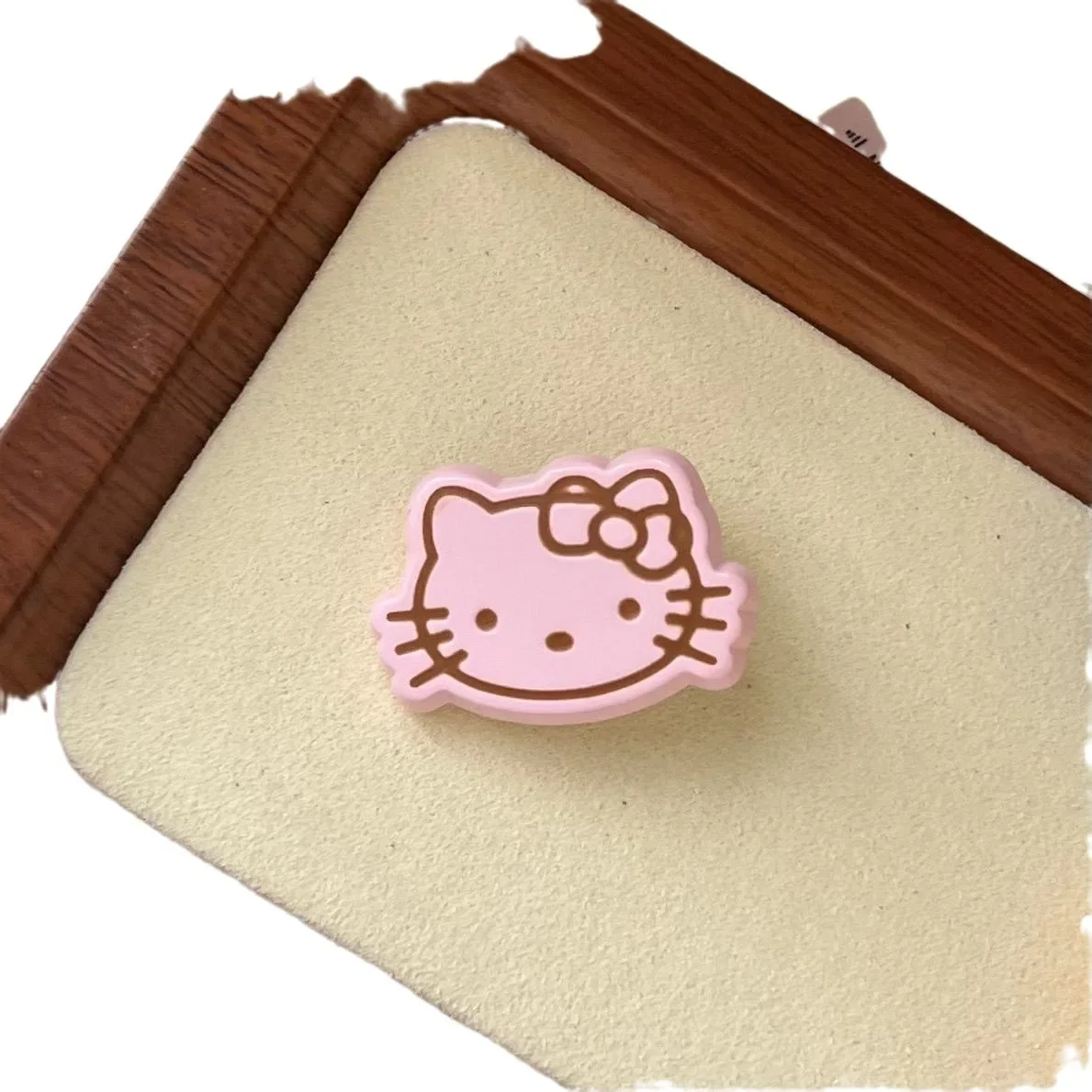 5 uds lindo negro Rosa Sanrio Hellokitty cabeza de gato resina Flatback suministros Diy Kawaii accesorios de resina materiales para manualidades