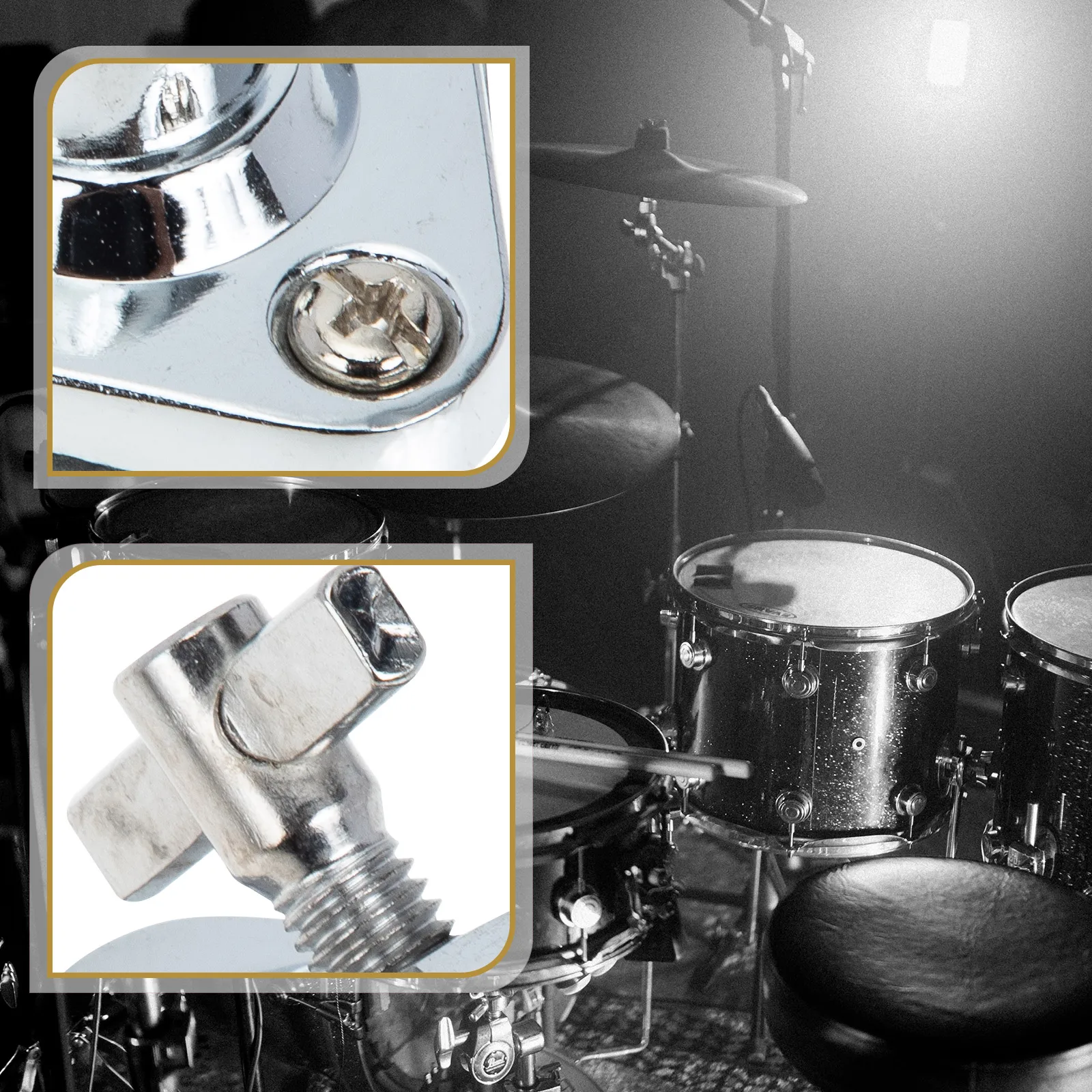 

Sturdy Alloy Lightweight Compact Drum Leg Base Easy Install Clean For Percussion Instrument Accessories Low Drum Leg