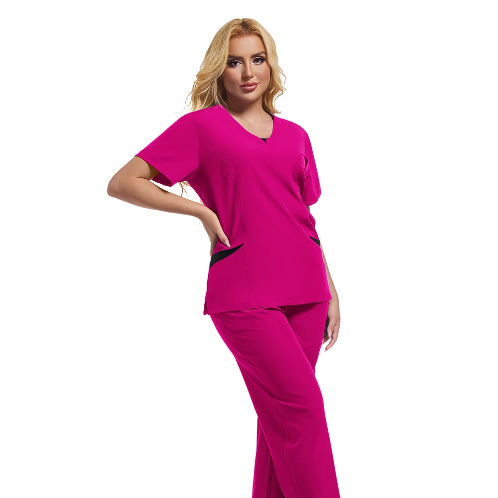 Precio al por mayor, conjunto de uniformes médicos para médico y enfermera, conjunto para correr para mujer, accesorios hospitalarios, ropa de trabajo quirúrgica para quirófano