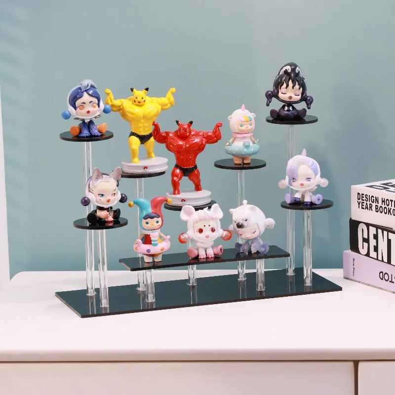 Blind Box Lagerung Display Rack, Acryl Transparent Stufen Lagerung Rack, Blind Box Figur Display Stand, Parfüm Organizer