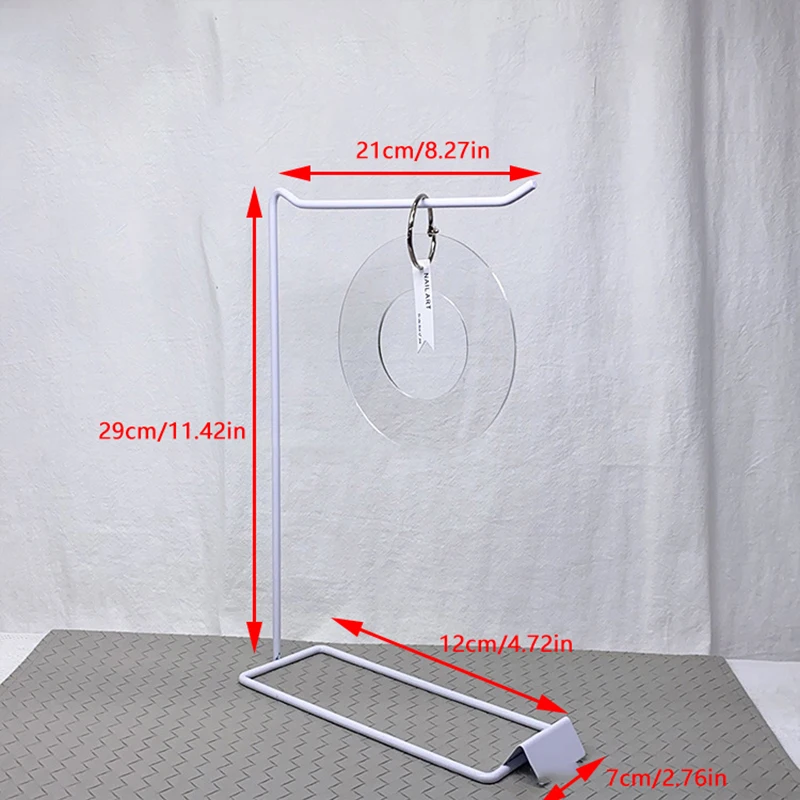 مسمار الأشعة فوق البنفسجية هلام اللون عرض حلقة معدنية أظافر صناعية نصائح ممارسة جولة الاكريليك مسمار الطباعة لوحة واضحة بطاقة عرض مانيكير