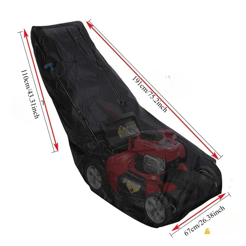 

Waterproof Lawn Mower Cover Universal Dust Protector for Outdoor Push Mower