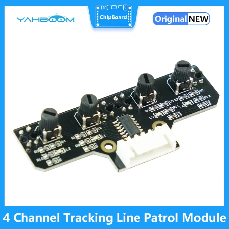 

Yahboom 4 Channel Tracking Line Patrol Module Infrared Reflective Sensor for Smart Robot Car Tracking or DIY Sensor Learning Kit