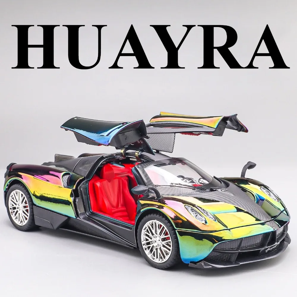 

1:24 Pagani Huayra Car Model Toy Metal Diecast Supercar Sound Light Collection Cars Models Toys Ornaments Gifts for Adults