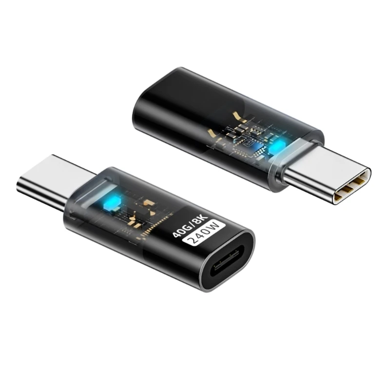 Adaptateur de charge USB C vers USB C, type C femelle vers USB C mâle, 40Gbps, 8K @ 60Hz, 240W pour téléphone portable