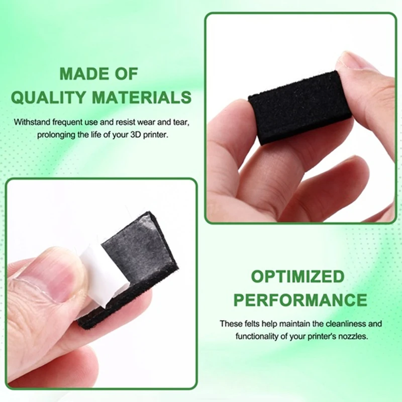 10 шт. сменные насадки для протирания войлока для 3D-принтера QIDI Q1 Pro, комплект для основного обслуживания