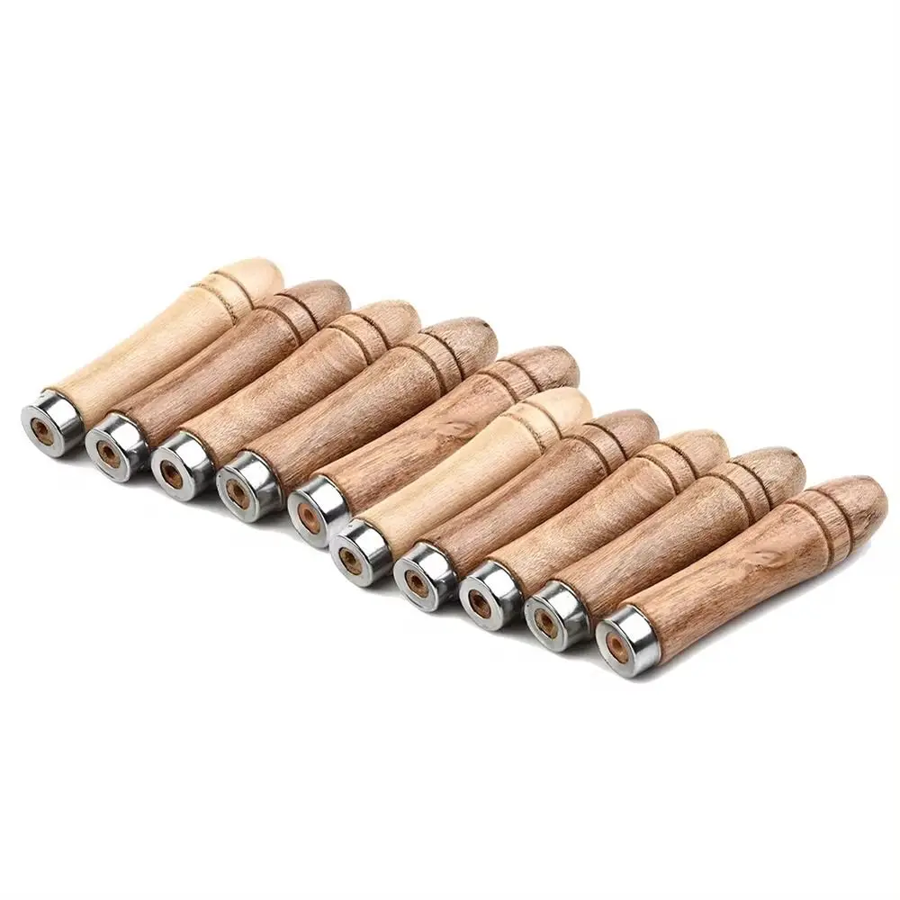 1/10Pcs Strong Metal Collar Wooden File Handle Woodworking Polishing 9cm Rasp Handle Rust-Proof For 4-6 Inch File Craft Tool