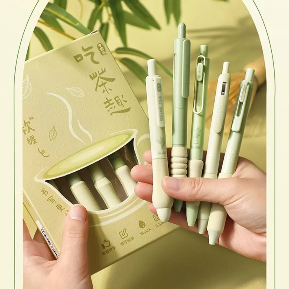 Quick Drying Gel Pen High Quality Soft Bread Touch 0.5mm Writing Tool Black Color Ink Neutral Pen Students Gift