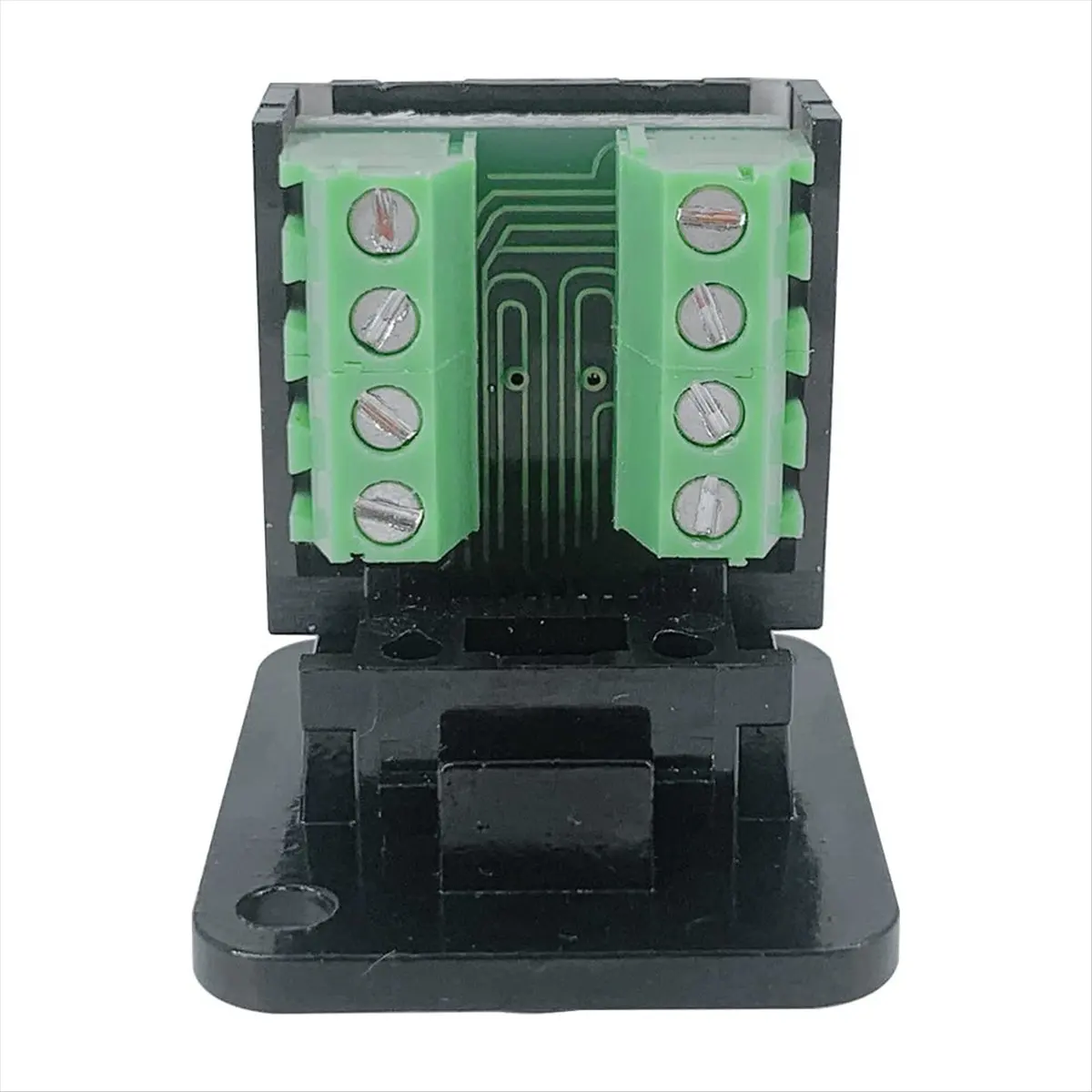 #19X Adapter,5PCS RJ45 Female Panel Mount Screw Terminal Adapter (Black)
