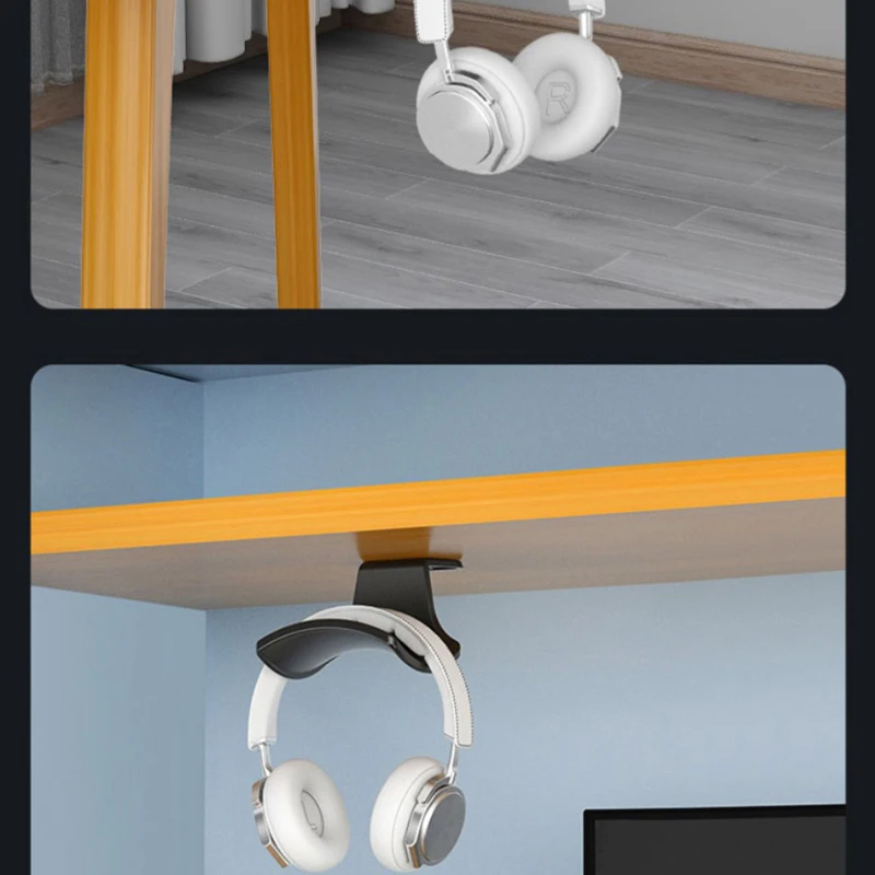 2023 Headphone Bracket Hanger Under Desk Wall Mounted Headset Holder Hook Earphone Display Stand High Quality