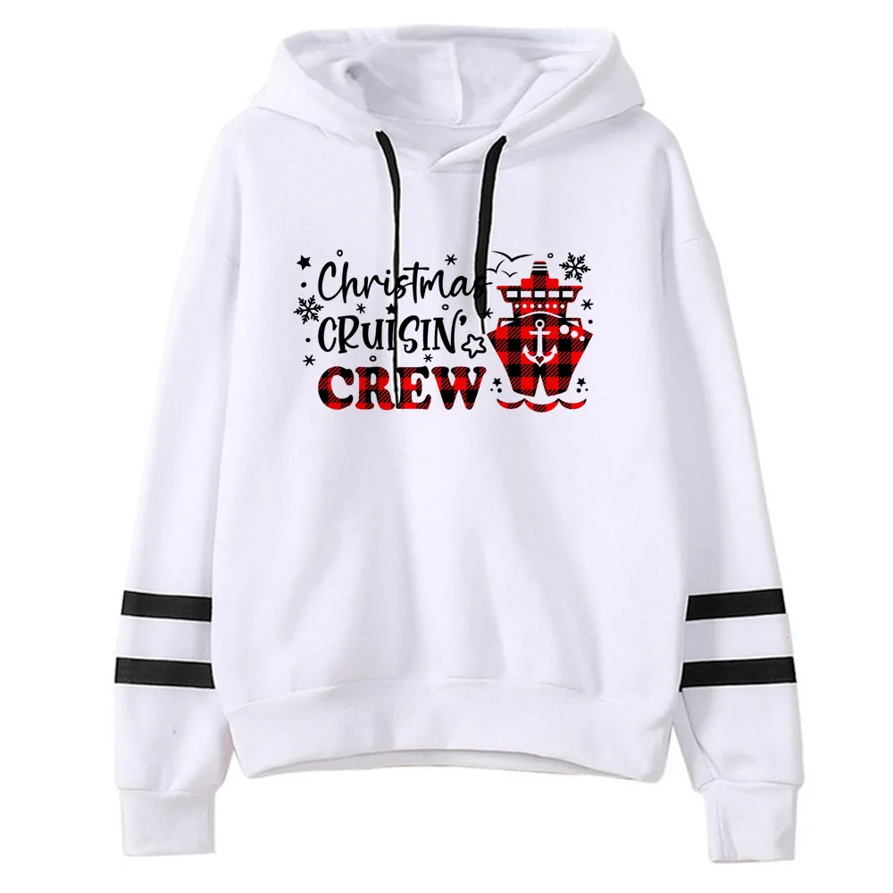 

Christmas Cruise Crew hoodie Y2K streetwear athleisure patterned female hoddie printed design patterned Japanese youthful