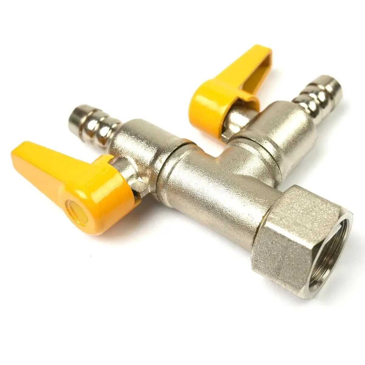 DN15 Tee Type Shape Natural Gas Valve Hot Water Ball Rotatable Interface Combinations Home Garden