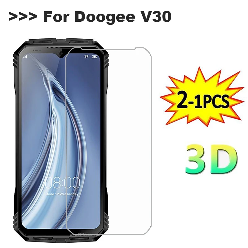 2-1PCS Phone Film for Doogee S110 S100 Pro S99 Tempered Glass Screen Protector for Doogee V30T 5G V 30 S 99 110 100 Pro Pelicula