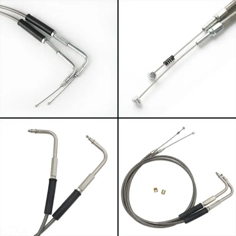G7NA Leerlaufkabel mit 90°-Winkelverschraubung für Davidson FXST FLST FLT XL 42'' Gas- und Leerlaufkabelsatz 56579-02A – Detail 9