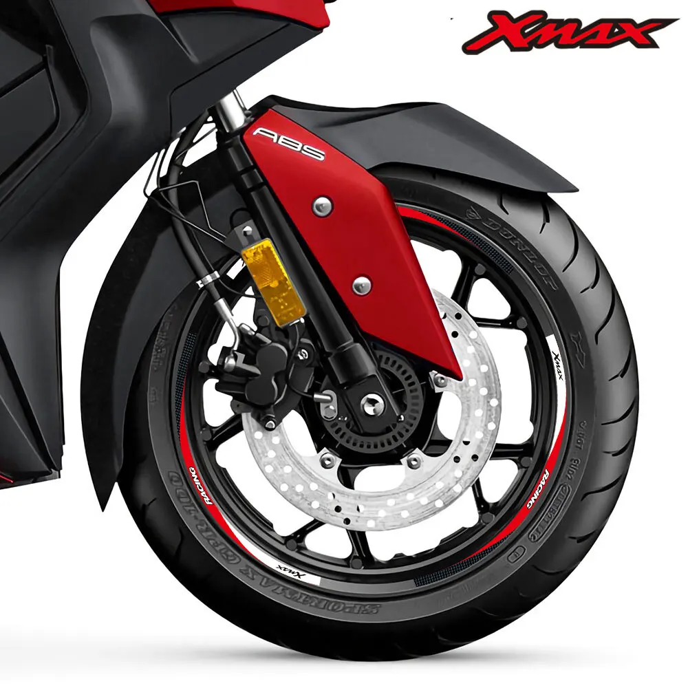 

For YAMAHA Xmax 125 250 300 Tire Wheel Stickers Stripes Reflective Waterproof Motorcycle Stickers Decals