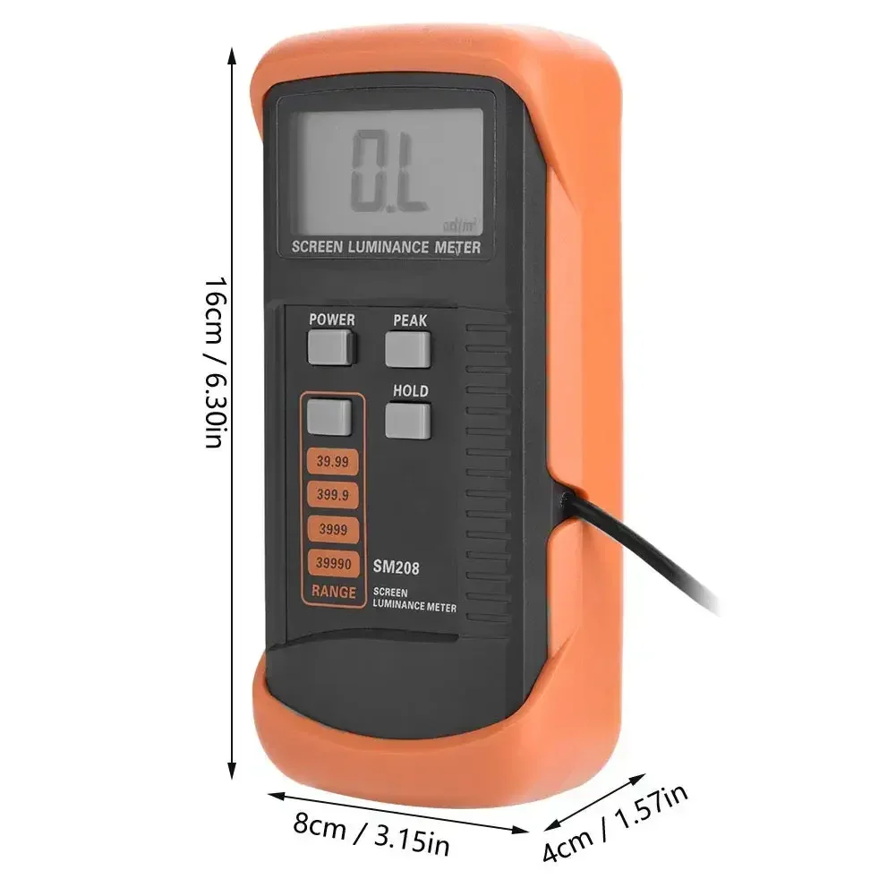 Light Meter SM208 LCD Screen Luminance Meter Handheld Lux Light Tester for Measuring Brightness&0.01-39990 cd/m2 Measuring Range