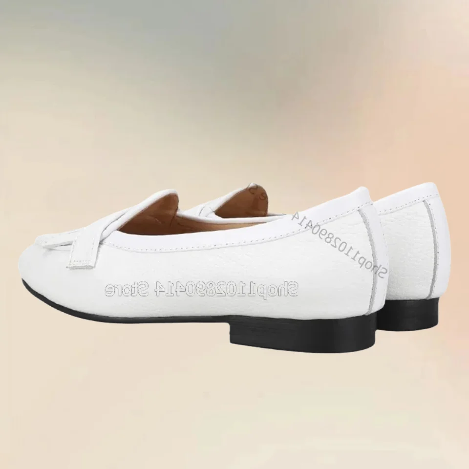 Nappe bianche Design per cucire mocassini bassi moda Slip On scarpe da uomo lussuose artigianato Party Banquet Office Men Dress Shoes