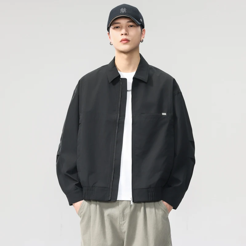 Autumn American Retro Coat Men Streetwear Fashion Loose Casual Cargo Varsity Jacket Cityboy Plus Size Outerwear