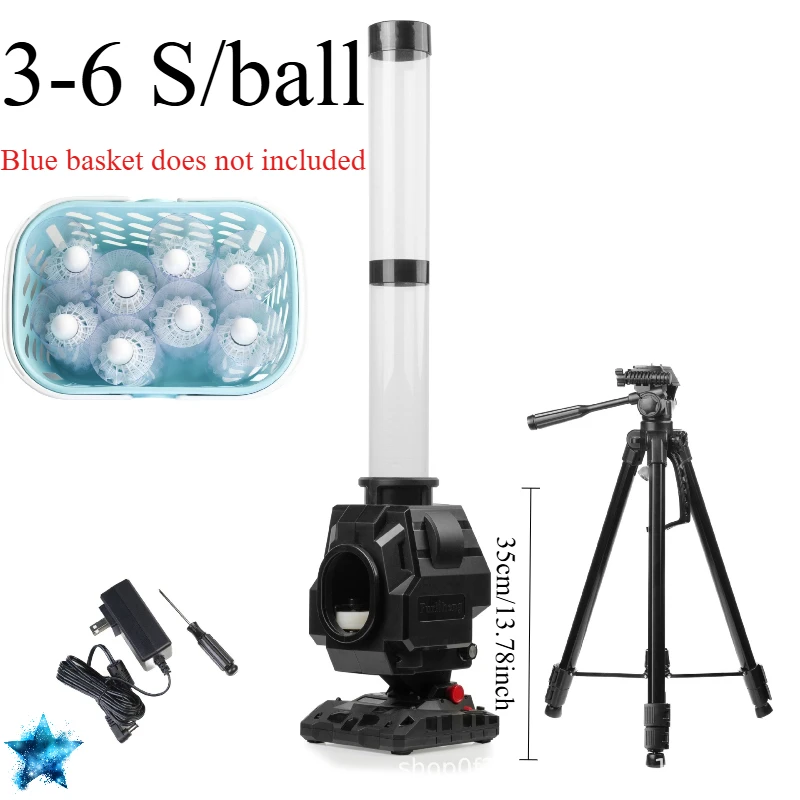 مجموعة آلة تقديم كرة الريشة، حامل ثلاثي القوائم، ممارسة واحدة، جهاز إرسال أوتوماتيكي محمول بسيط #1