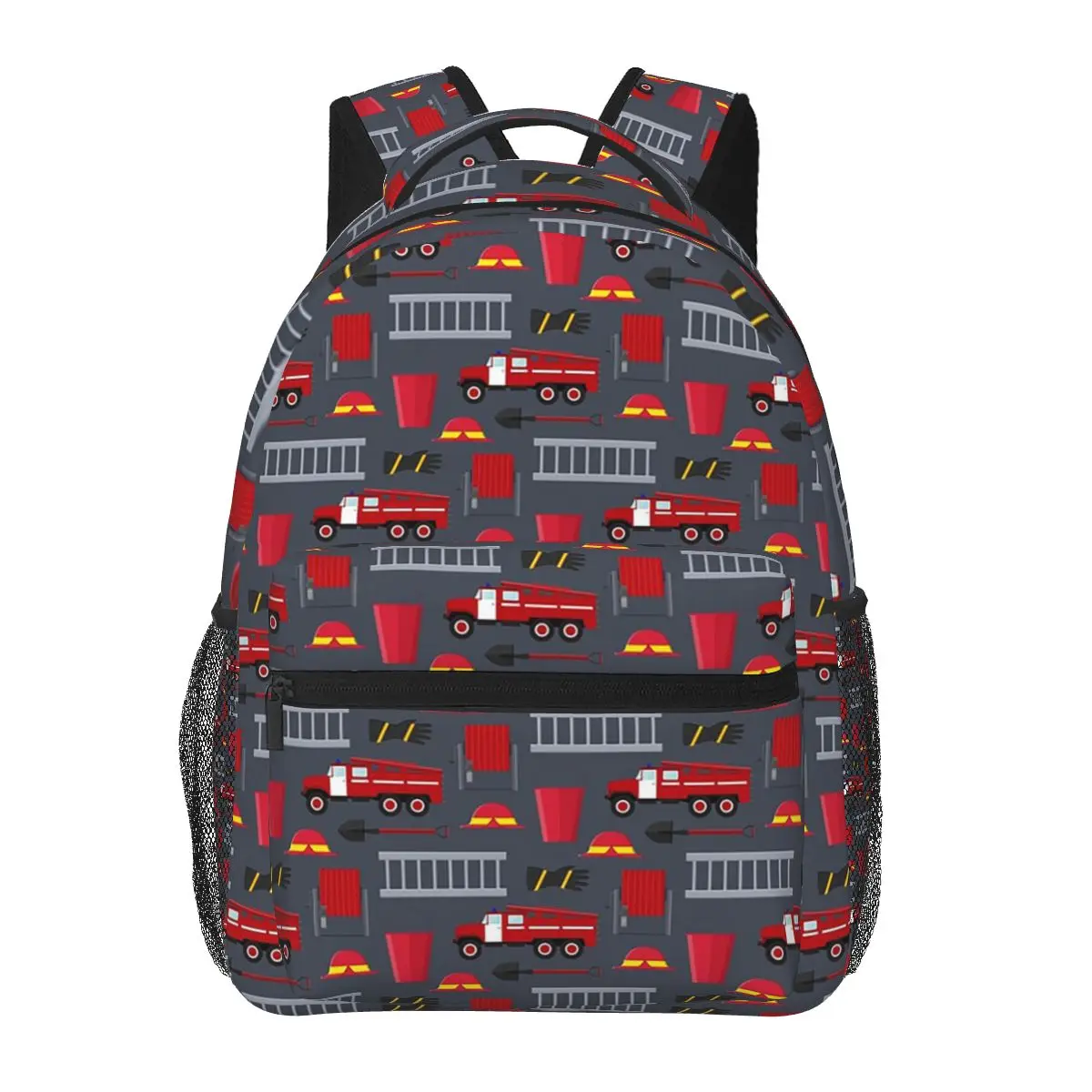 

Fire Truck Fire Engine Theme Student Backpack School Bag Hiking Travel Daypack for Boys Girls Fashion Bookbag Shoulder Bags
