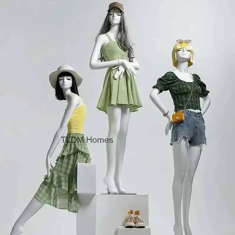 

Clothing Store Full Body Mannequins Nordic Women's Clothing Mannequin Display Stand Home Female Window Dummy Fiberglass Material
