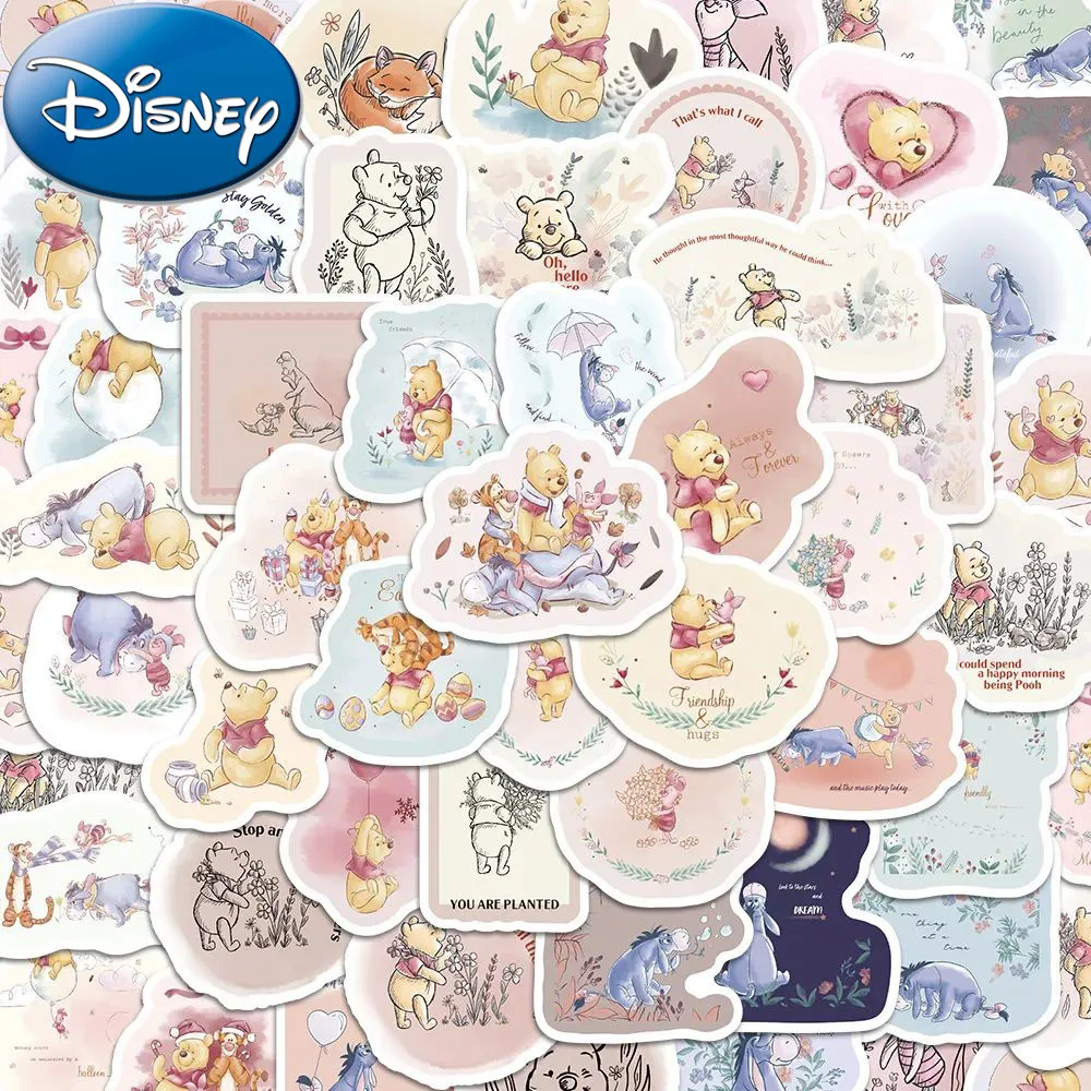 

10/30/50pcs Disney Kawaii Winnie the Pooh Anime Stickers Cartoon Kid Decals Toy DIY Notebook Phone Car Fun Classic Sticker Packs